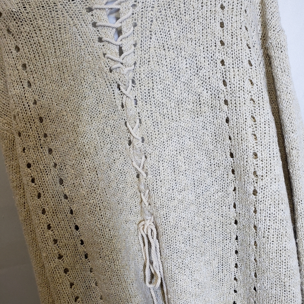 Knox Rose Cozy Cream Knit Sweater Medium - Picture 10 of 12